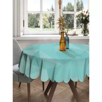 Скатерть на стол «Грани абстракции», круглая, сатен, d = 150 см