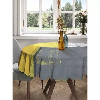 Скатерть на стол «Лоскутный гранж», круглая, сатен, d = 150 см