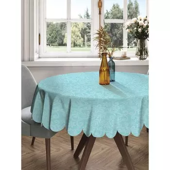 Скатерть на стол «Океанский полет», круглая, сатен, d = 150 см