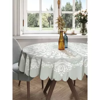 Скатерть на стол «Классический орнамент», круглая, сатен, d = 150 см