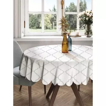 Скатерть на стол «Классический орнамент», круглая, сатен, d = 150 см