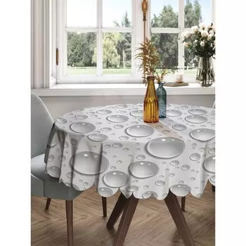 Скатерть на стол «Воздушные пузыри», круглая, сатен, d = 150 см