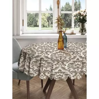 Скатерть на стол «Классический орнамент», круглая, сатен, d = 150 см