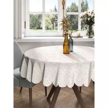 Скатерть на стол «Незаметные узоры», круглая, сатен, d = 150 см