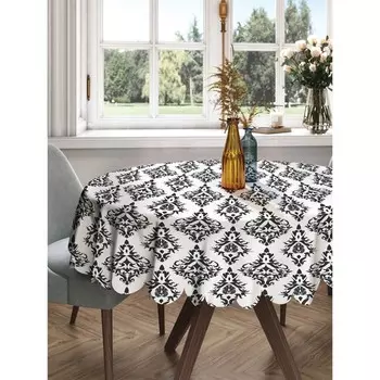 Скатерть на стол «Классический орнамент», круглая, сатен, d = 150 см