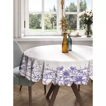 Фотоскатерть круглая, размер 150x150 см, сатен