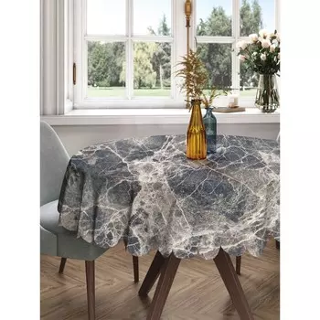Скатерть на стол «Мраморные трещины», круглая, сатен, d = 150 см