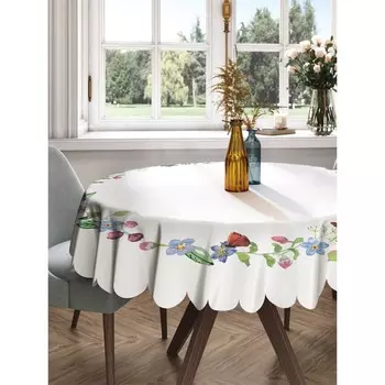 Скатерть на стол «Цветочный ореол», круглая, сатен, d = 150 см