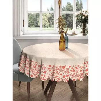 Фотоскатерть круглая, размер 150x150 см, сатен