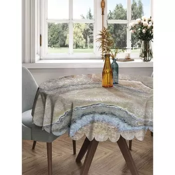 Скатерть на стол «Камень оникс», круглая, сатен, d = 150 см