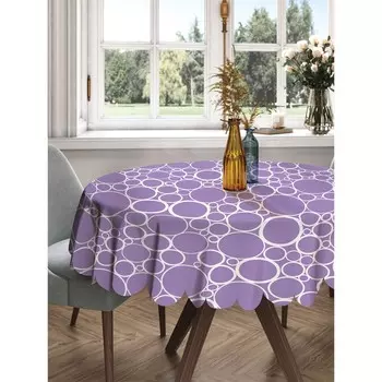 Скатерть на стол «Стена пузырей», круглая, сатен, d = 150 см