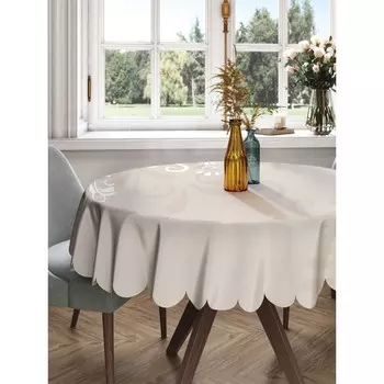 Скатерть на стол «Веточки в бутах», круглая, сатен, d = 150 см