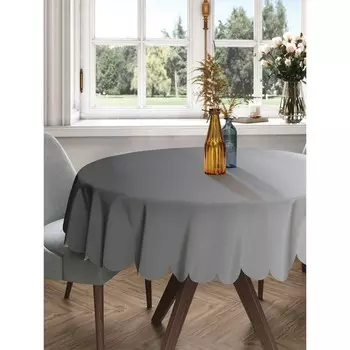 Скатерть на стол «Серый градиент», круглая, сатен, d = 150 см