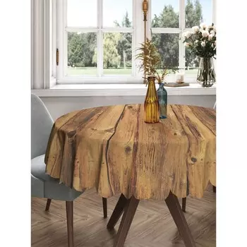 Скатерть на стол «Классический забор», круглая, сатен, d = 150 см