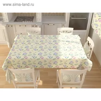 Фотоскатерть «Миниатюрные цветочки», размер 145 200 см, габардин