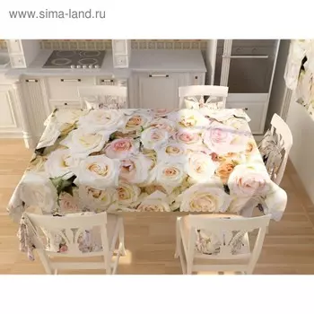 Фотоскатерть «Нежнейшие цветы», размер 145 200 см, габардин