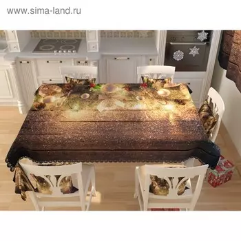 Фотоскатерть «Новогодняя коллекция 154», размер 145 200 см, габардин