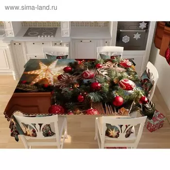 Фотоскатерть «Новогодняя коллекция 157», размер 145 200 см, габардин