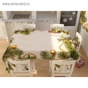 Фотоскатерть «Новогодняя коллекция 240», размер 145 × 145 см, габардин