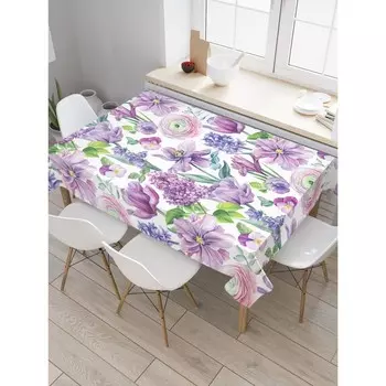 Скатерть на стол «Цветочный арт», прямоугольная, оксфорд, размер 120х145 см