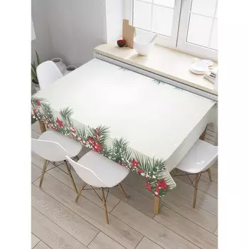 Скатерть на стол «Двухстороннее рождественское оформление», прямоугольная, сатен, размер 120х145 см