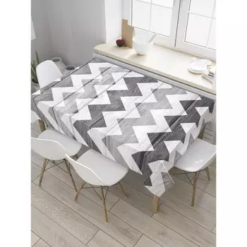 Скатерть на стол «Зигзаг из прошлого», прямоугольная, сатен, размер 120х145 см