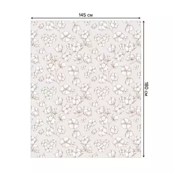 Скатерть на стол «Хлопок», прямоугольная, сатен, размер 145х180 см