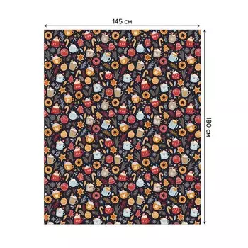 Скатерть на стол «Угощения в рождество», прямоугольная, сатен, размер 145х180 см