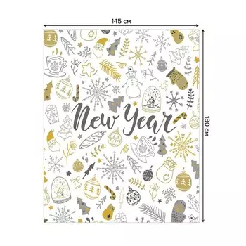Скатерть на стол «Новый год», прямоугольная, оксфорд, размер 145х180 см