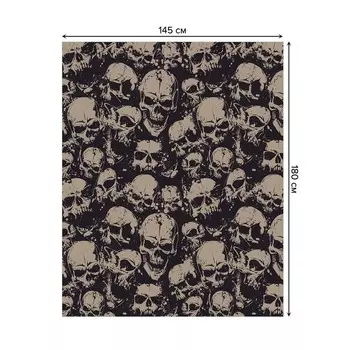 Скатерть на стол «Гора черепов», прямоугольная, сатен, размер 145х180 см