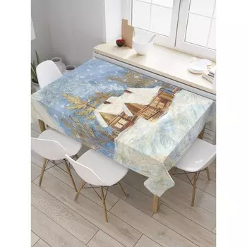 Скатерть на стол «Зимний вечер», прямоугольная, сатен, размер 145х180 см