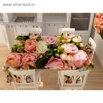 Фотоскатерть «Разноцветный букет», размер 145 200 см, габардин