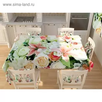 Фотоскатерть «Свадебный букет», размер 145 200 см, габардин