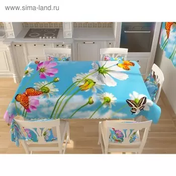 Фотоскатерть «Утренние бабочки», размер 145 200 см, габардин