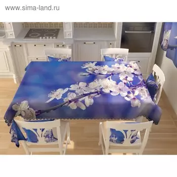 Фотоскатерть «Весеннее цветение», размер 145 145 см, габардин