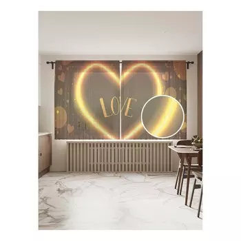 Фототюль «Love», размер 145х180 см, 2 шт