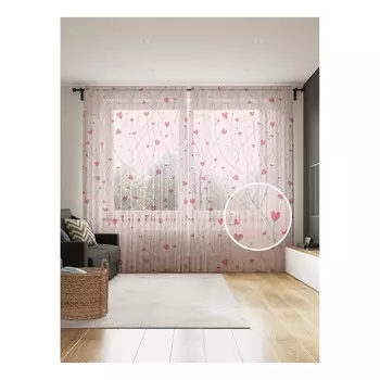 Фототюль «Цветущая любовь», размер 145х265 см, 2 шт