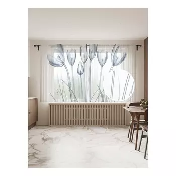 Фототюль «Водное растение», размер 145х180 см, 2 шт