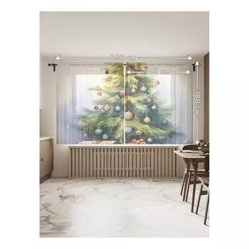 Фототюль «Сказочный праздник», размер 145х180 см, 2 шт