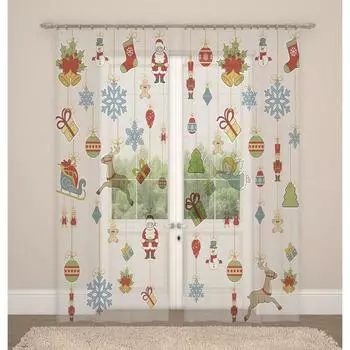 Фототюль, размер 145x260 см, 2 шт