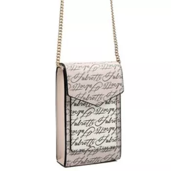 FR44971F-192 Сумка кросс-боди, отдел на клапане, цвет розовый/кремовый 19х11х4см