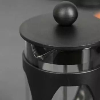 Чайник заварочный френч-пресс Доляна «Оливер», 600 мл, стекло, чёрный