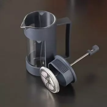 Чайник заварочный френч - пресс «Футуризм», 350 мл, стекло, цвет серый