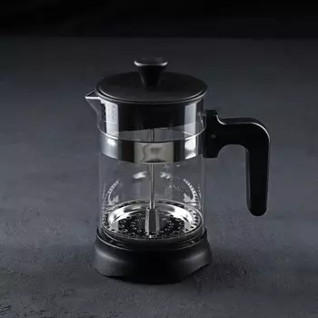Чайник заварочный френч - пресс «Классика», 800 мл, стекло, цвет чёрный