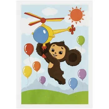 Фреска-картина из песка «Чебурашка»