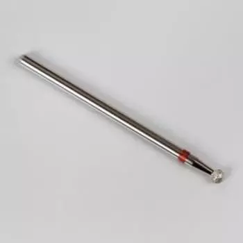 Фреза алмазная для маникюра «Шар», мелкая зернистость, 2,7 мм, в пластиковом футляре