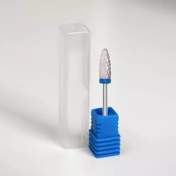 Фреза керамическая для маникюра «Кукуруза», средняя нарезка, 615 мм, в пластиковом футляре, белая