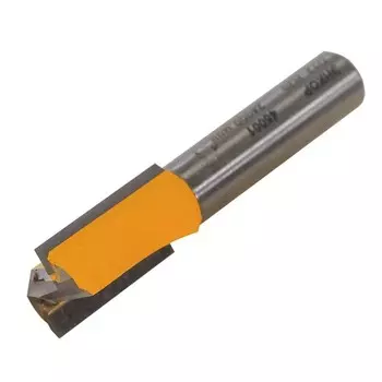 Фреза пазовая ЭНКОР ПРОФ 46001, прямая, по дереву, доп. пластина, d = 8 мм, 12 х 20 мм