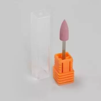 Фреза силиконовая для полировки, средняя, 616 мм, в пластиковом футляре, розовая