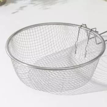 Фритюрница Доляна, d=22 см, со съёмной ручкой, серебристая